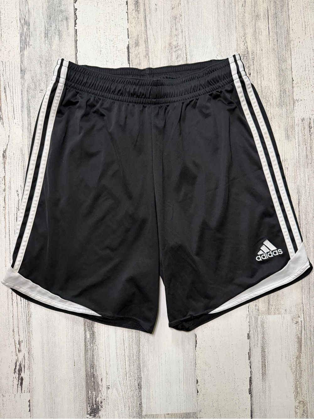 Adidas Climacool Men’s L Black White 3 Stripe Athletic Shorts